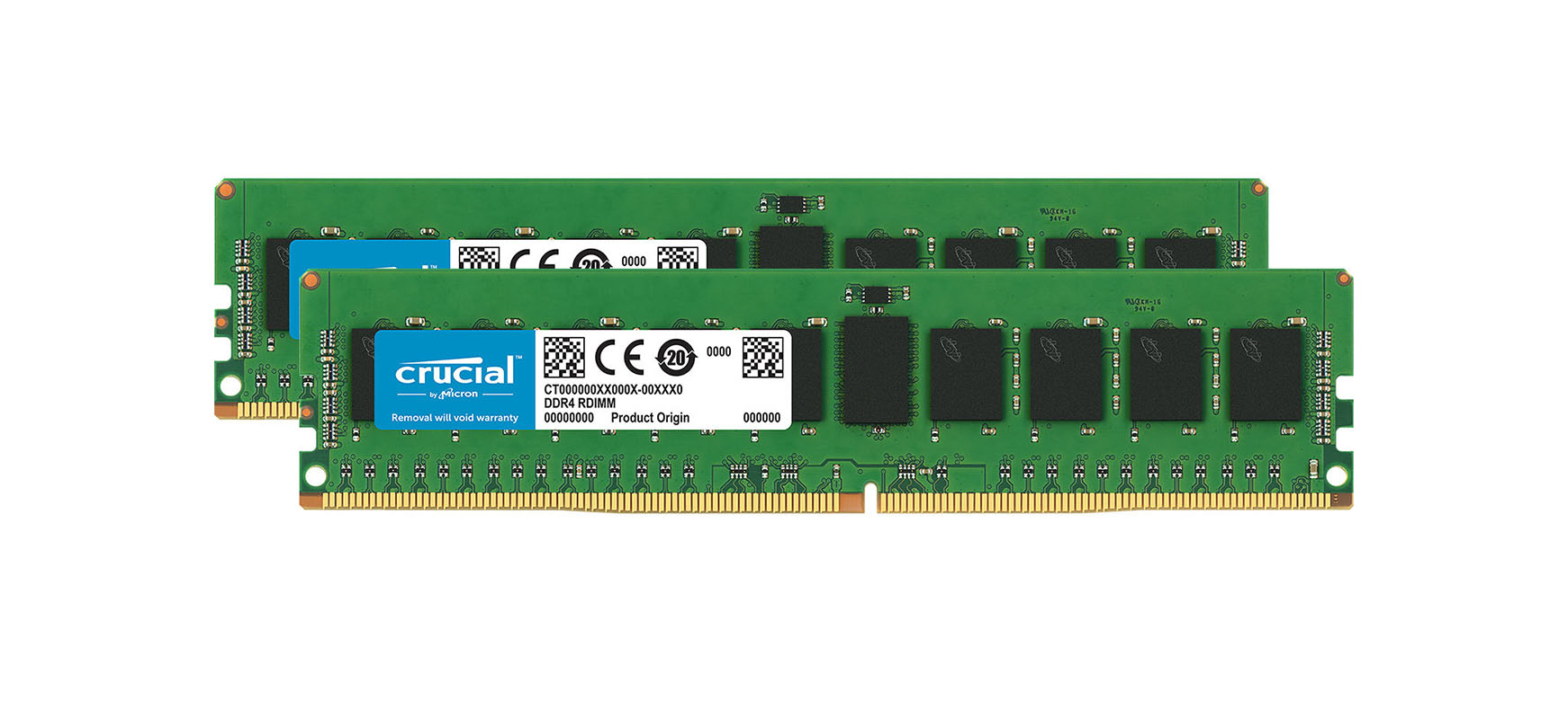Crucial CT8917325 32GB Kit (2X16GB) DDR4-2400MHz PC4-19200 ECC Registered CL17 240-Pin DIMM 1.2V Single Rank Memory
